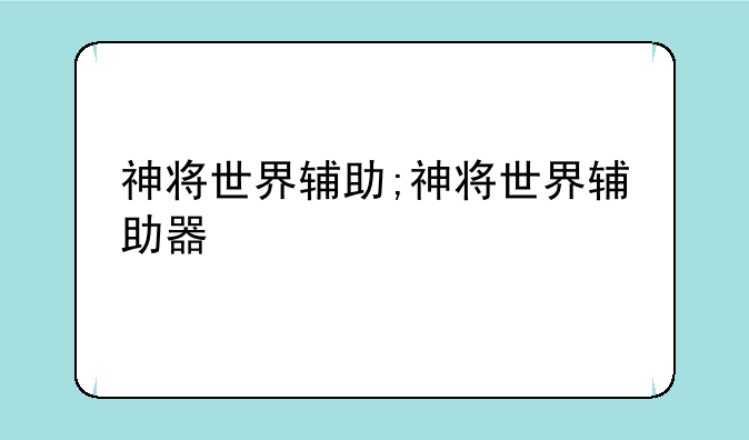 神将世界辅助;神将世界辅助器